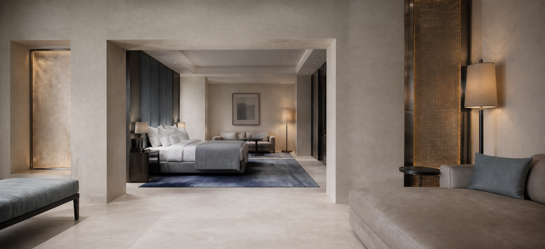 Quiet mineral suite interior